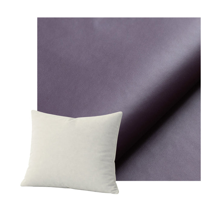 Grape Purple Faux Leather Throw Pillow