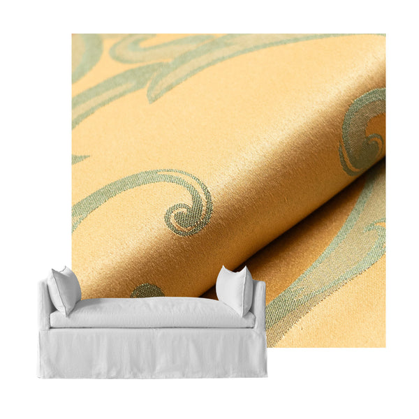 Gold & Sage Damask Daybed & Mattress Cover