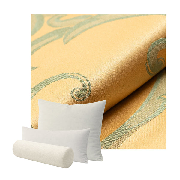 Gold & Sage Damask Custom Pillow Cover