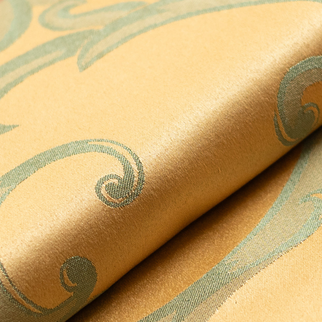 Gold & Sage Damask Fabric