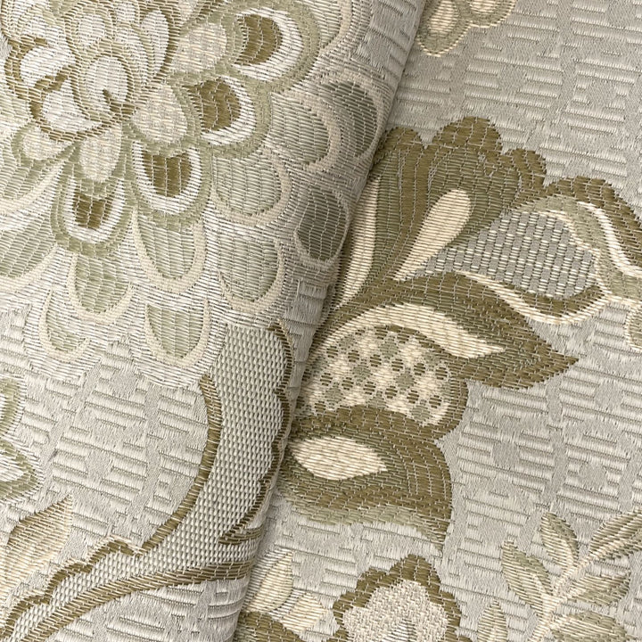 Ivory Floral Damask Fabric