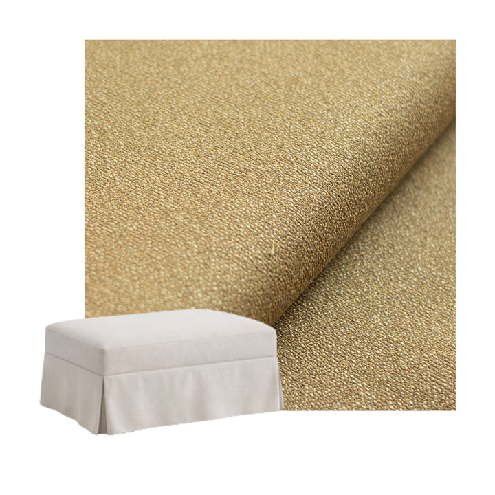 Warm Beige Custom Ottoman Slipcover