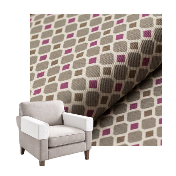 Mid-Century Geometric Canvas Custom Armrest Cover