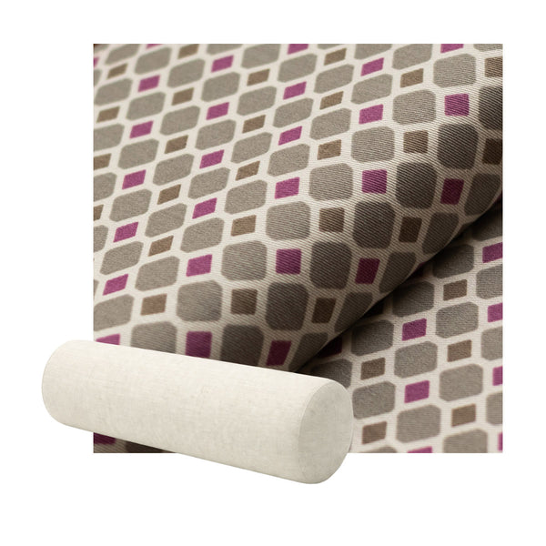 Relaxed Mid-Century Geometric Canvas Bolster Pillow
