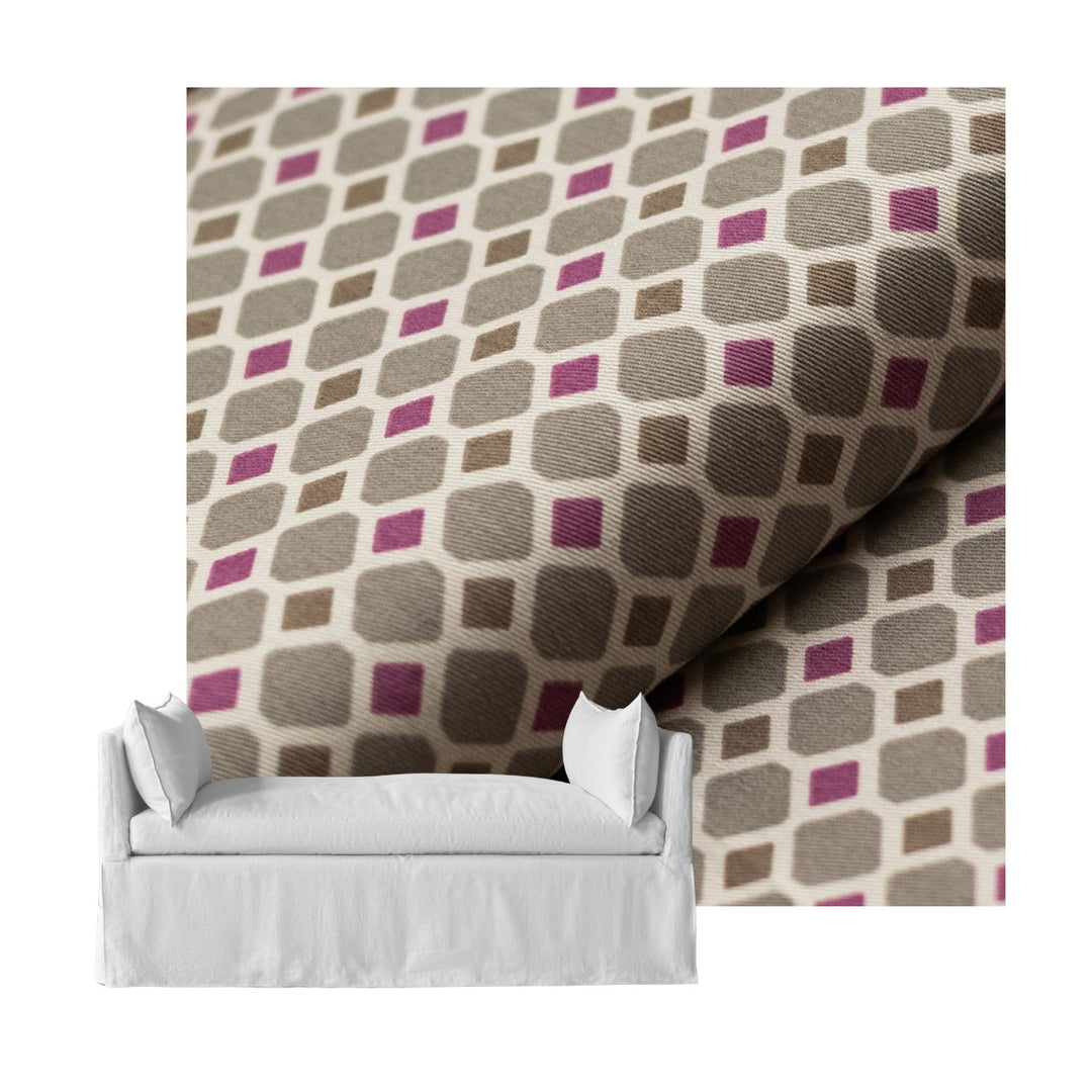 Mid-Century Geometric Canvas Custom Daybed Cover