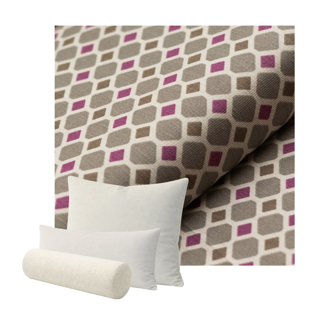 Mid-Century Geometric Canvas Custom Pillow Cover