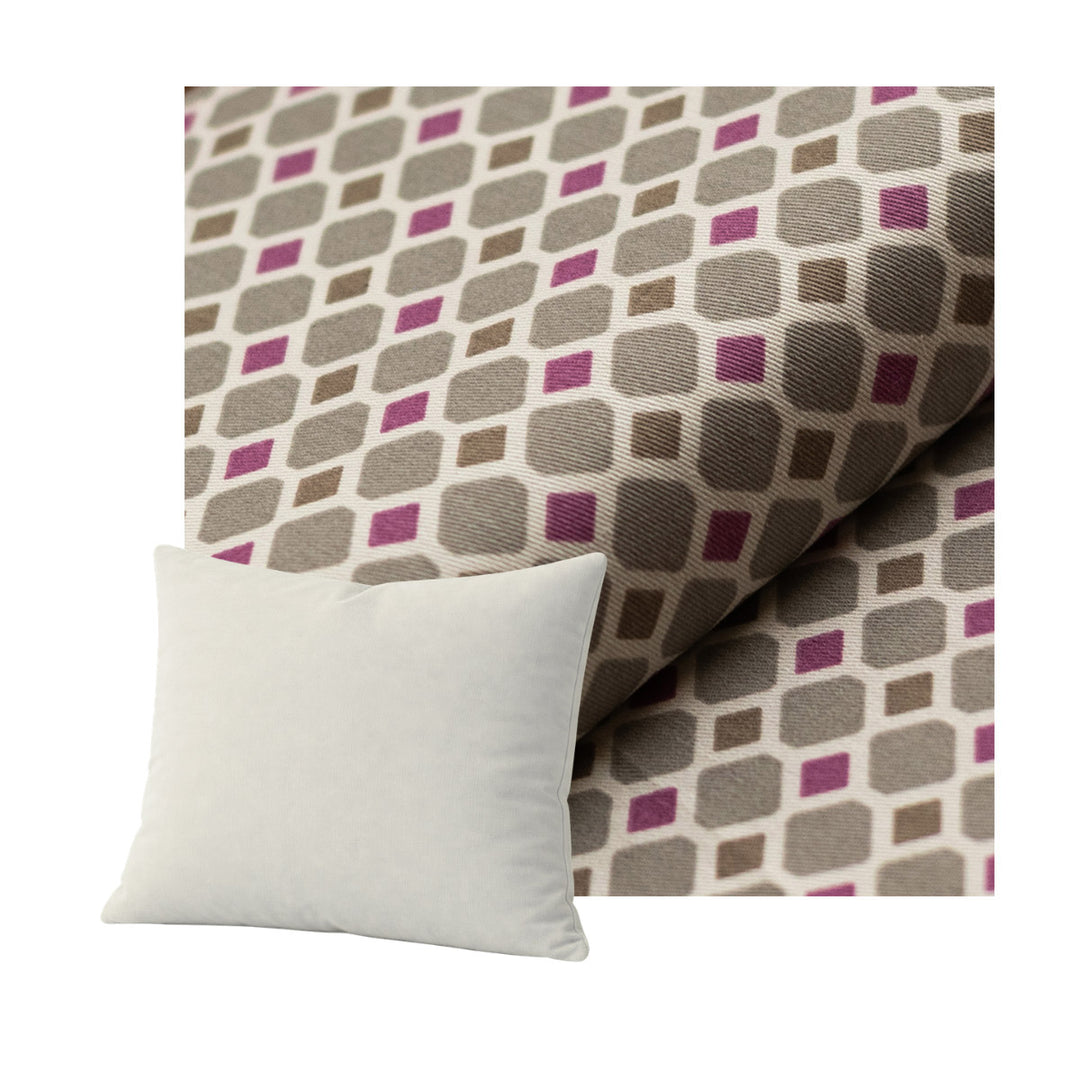 Mid-Century Geometric Canvas Throw Pillow