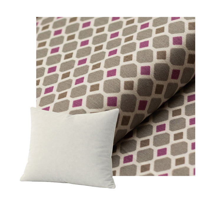 Mid-Century Geometric Canvas Throw Pillow