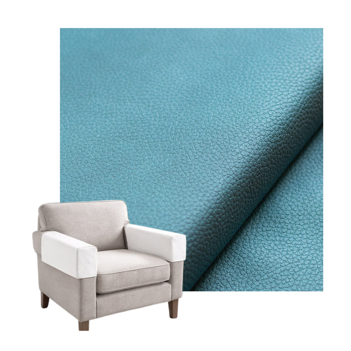 Aqua Blue Faux Leather Custom Armrest Cover