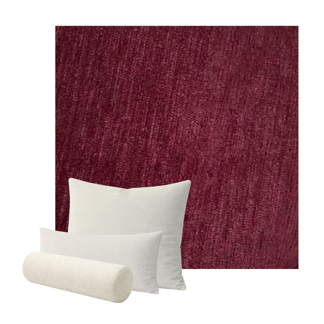 Ultra-soft Raspberry Red Chenille Custom Pillow Cover