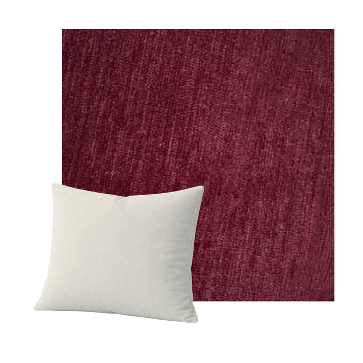 Ultra-soft Raspberry Red Chenille Throw Pillow