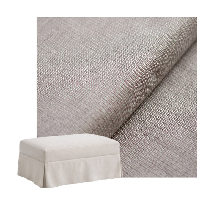 Ultra-soft Gray Custom Ottoman Slipcover