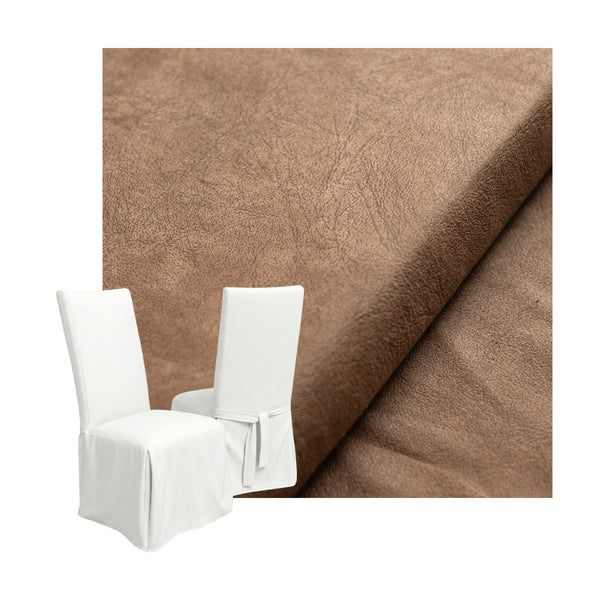 Warm Brown SuedeTouch Custom Dining Chair Cover