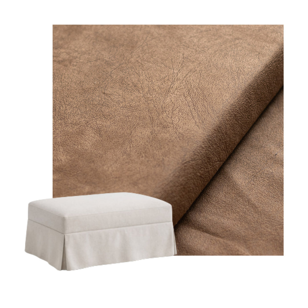 Warm Brown SuedeTouch Custom Ottoman Slipcover