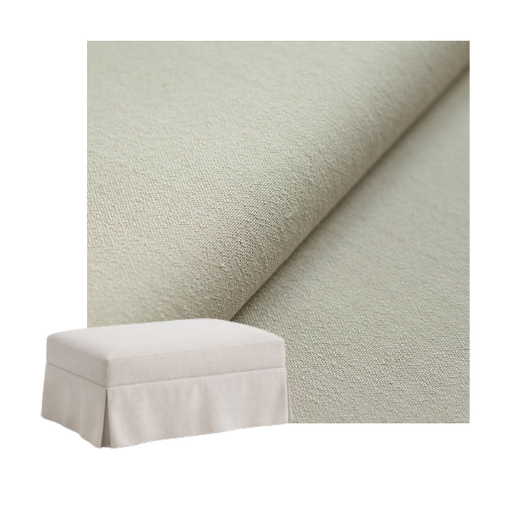 Soft Linen Custom Ottoman Slipcover