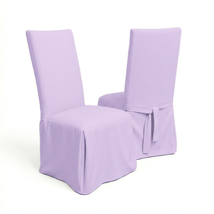 Mauve Canvas Custom Dining Chair Cover