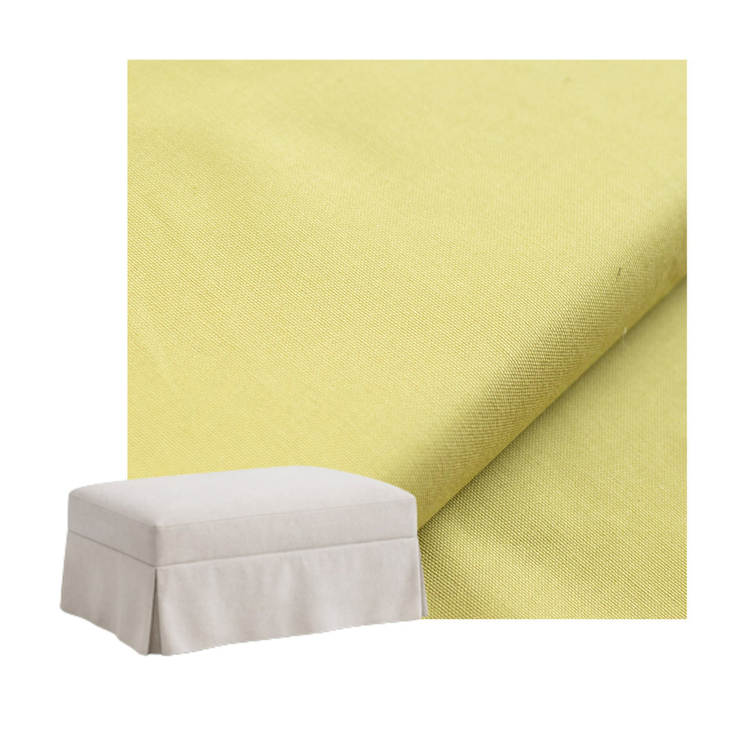 Green Peridot Canvas Custom Ottoman Slipcover
