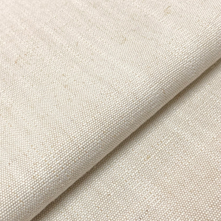 Warm Linen Custom Ottoman Slipcover