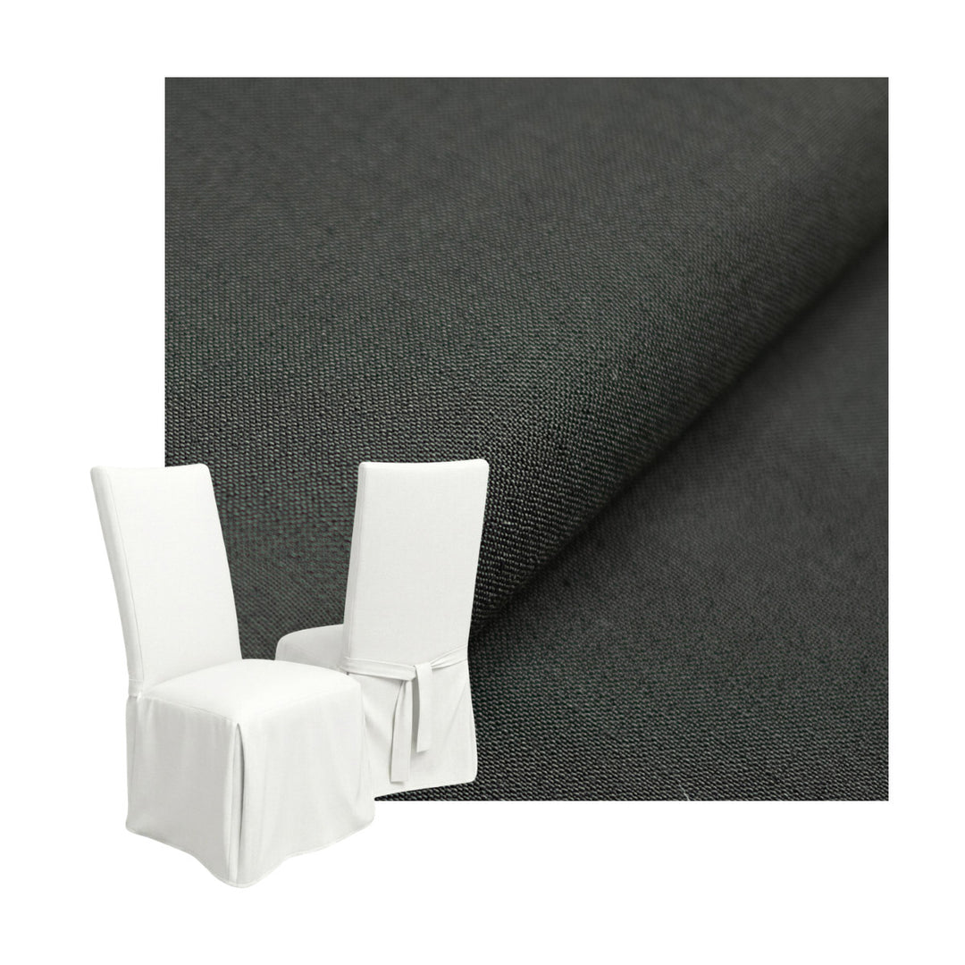 Charcoal Custom Dining Chair Cover