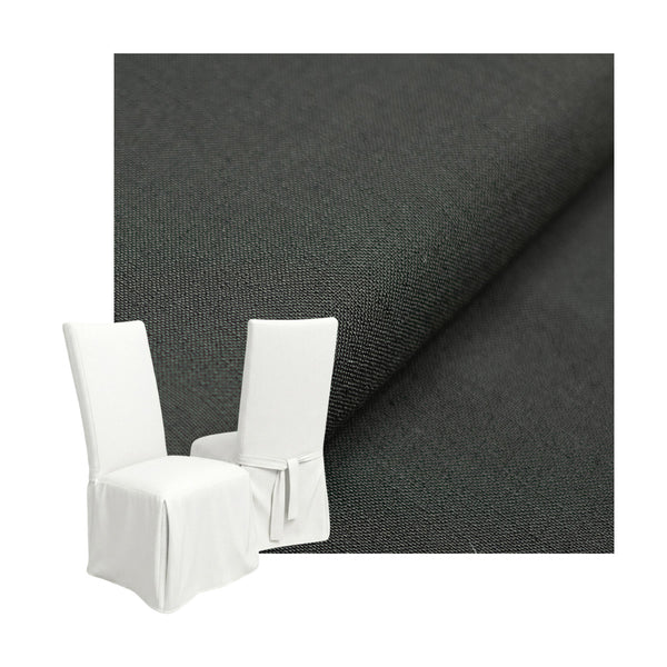 Charcoal Custom Dining Chair Cover
