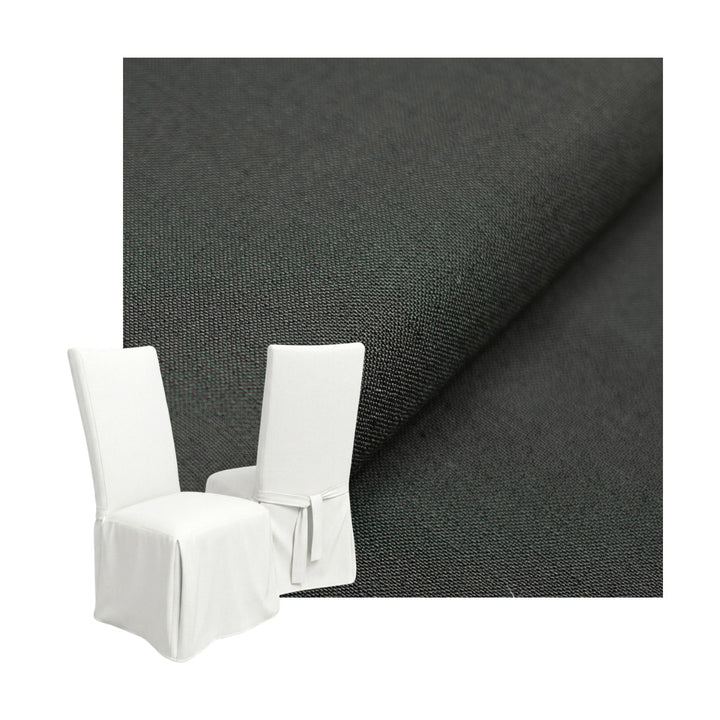 Charcoal Custom Dining Chair Cover