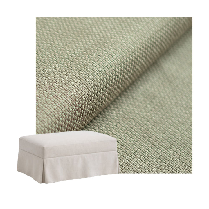 Rustic Natural Custom Ottoman Slipcover