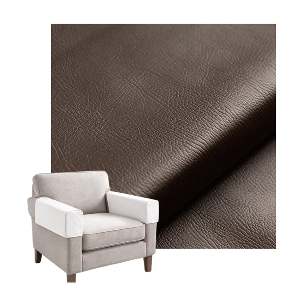 Walnut Brown Faux Leather Custom Armrest Cover