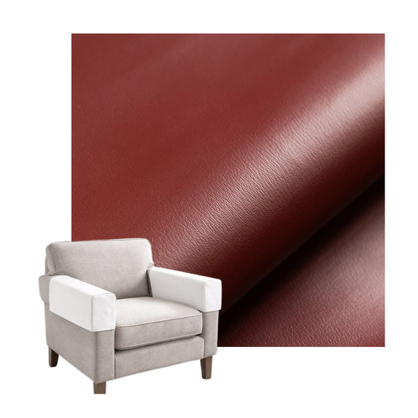 Oxblood Red Faux Leather Custom Armrest Cover