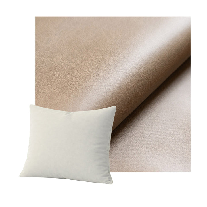 Mushroom Faux Leather Throw Pillow