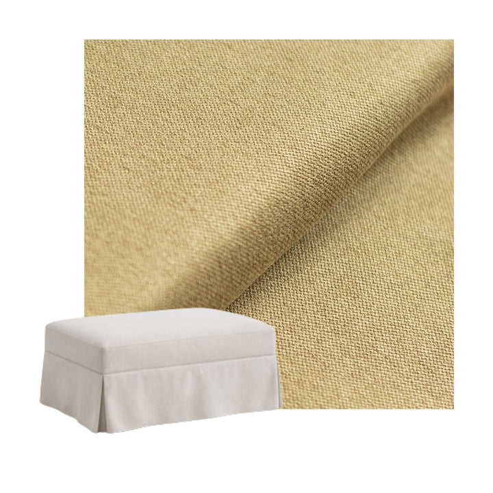 Olive Brown Heavyweight Canvas Custom Ottoman Slipcover