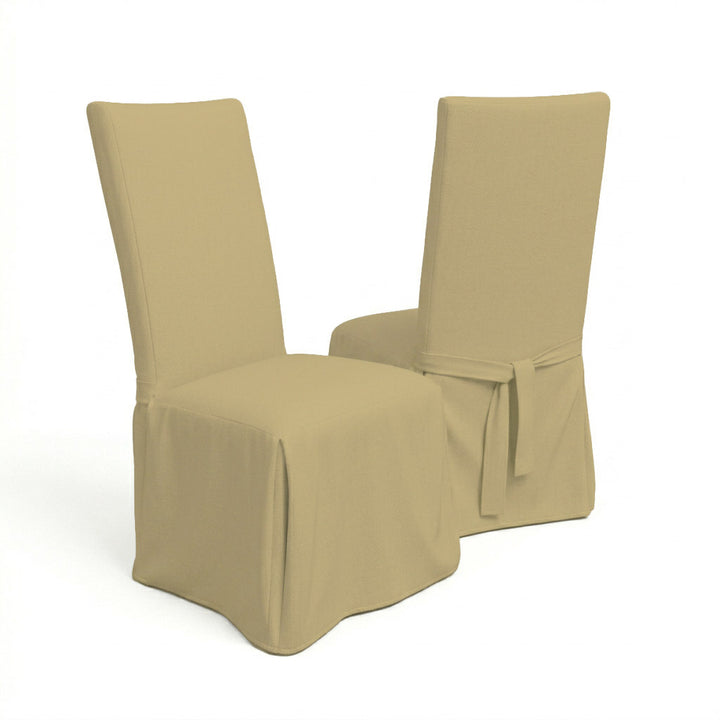 Olive Brown Heavyweight Canvas Custom Dining Chair Cover