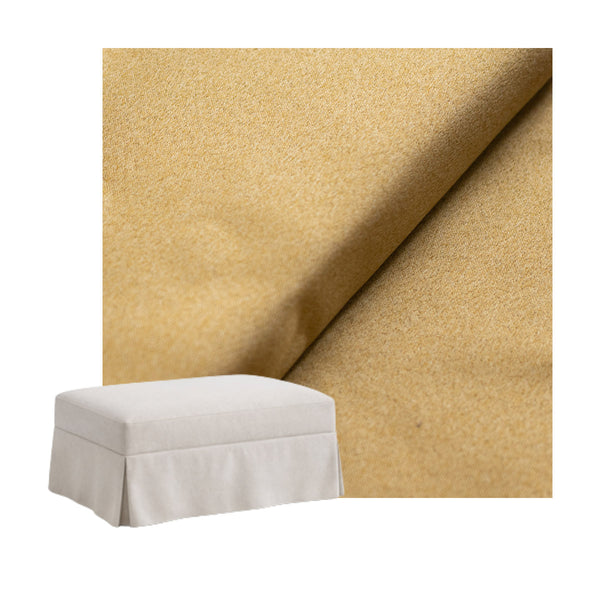 Soft Khaki SuedeTouch Custom Ottoman Slipcover