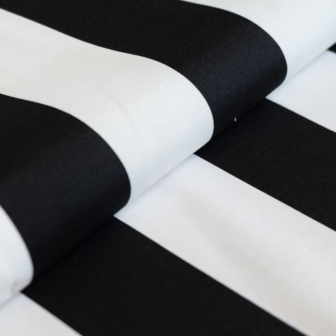 Retro Cabana Back &amp; White Stripe Outdoor Throw Pillow