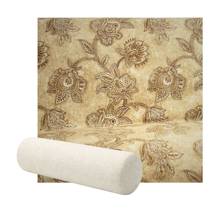 Tan &amp; Coffee Paisley Premium Weave Bolster Pillow