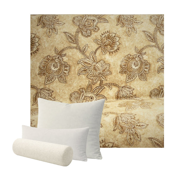 Tan & Coffee Paisley Custom Pillow Cover