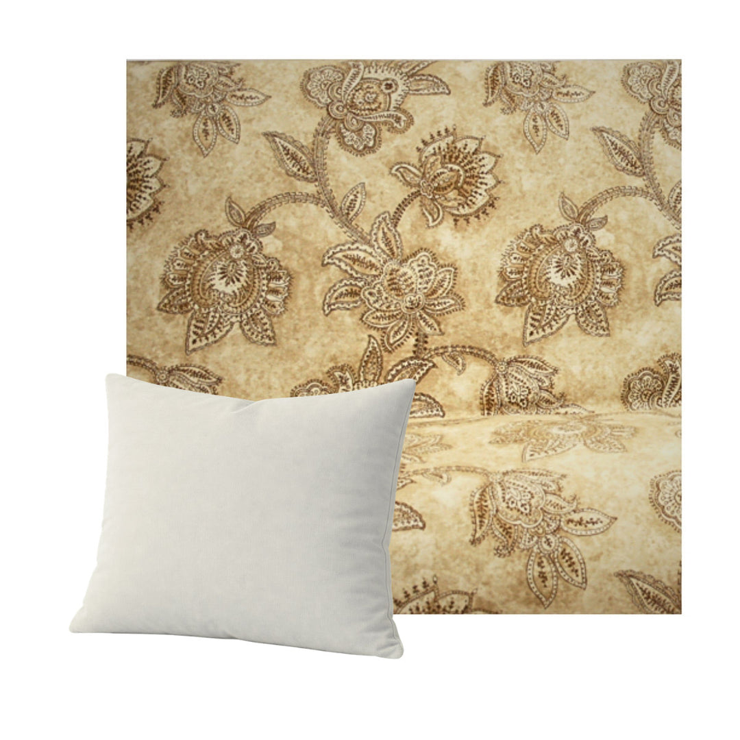 Tan & Coffee Paisley Throw Pillow