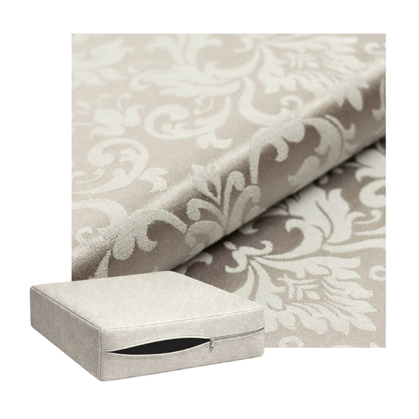 Taupe Floral Damask Custom Cushion Cover