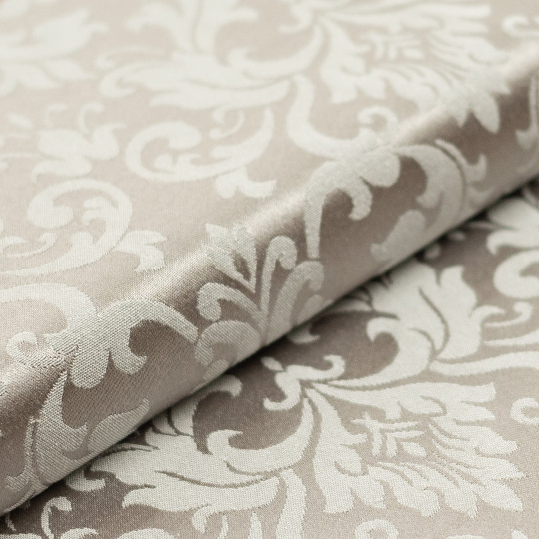 Taupe Floral Damask Custom Cushion Cover