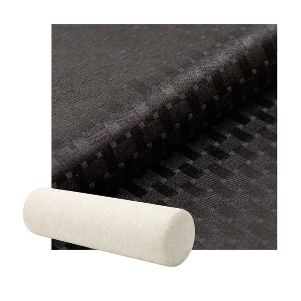 Checker Black Premium Weave Bolster Pillow