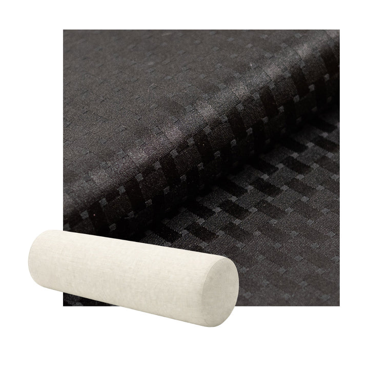 Checker Black Premium Weave Bolster Pillow