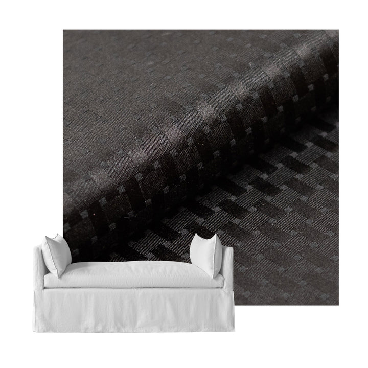 Checker Black Custom Daybed Cover