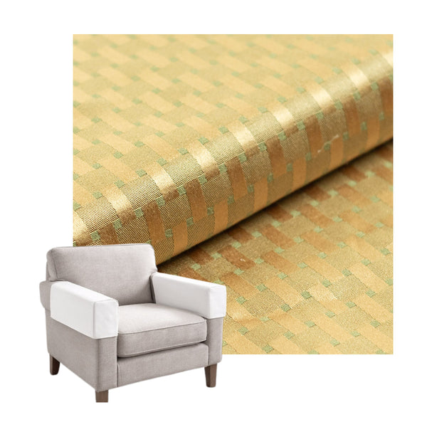 Checker Gold Custom Armrest Cover