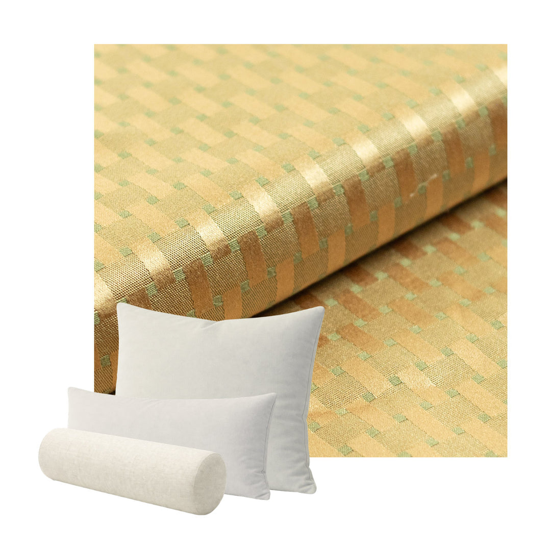 Checker Gold Custom Pillow Cover