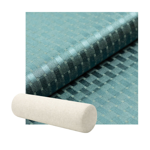 Checker Jade Green Premium Weave Bolster Pillow