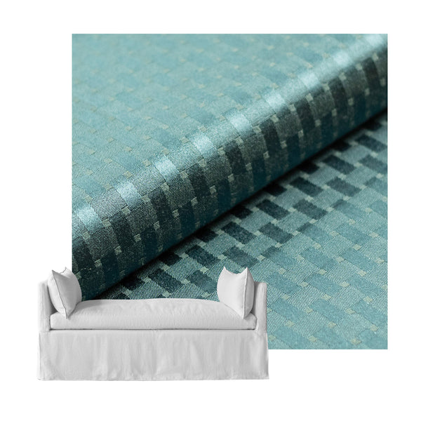 Checker Jade Green Custom Daybed Cover