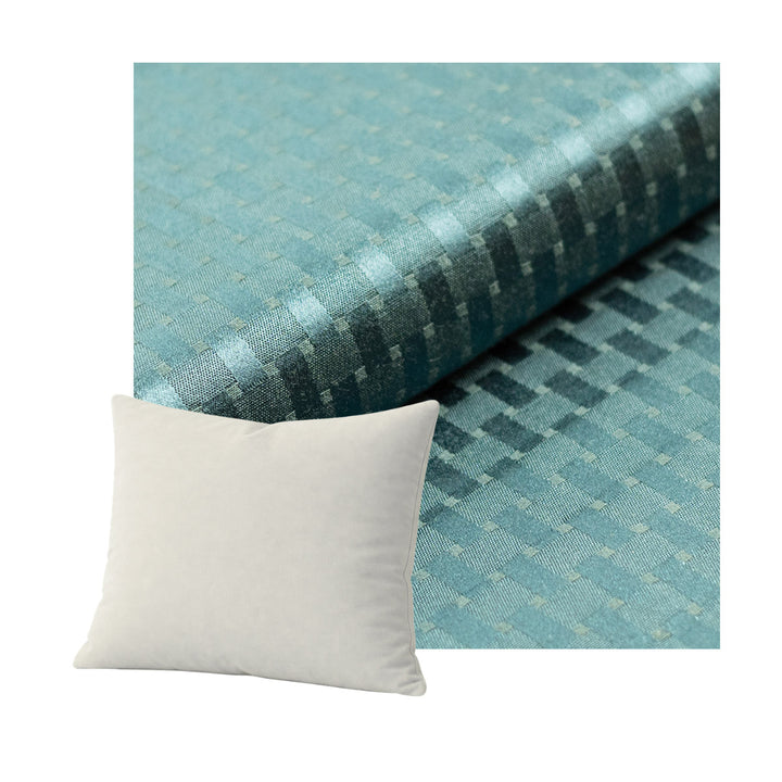 Checker Jade Green Throw Pillow