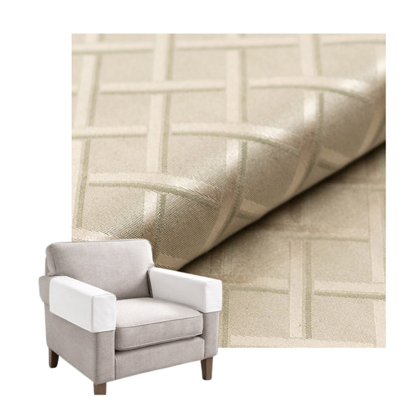 Steel Gray Lattice Custom Armrest Cover