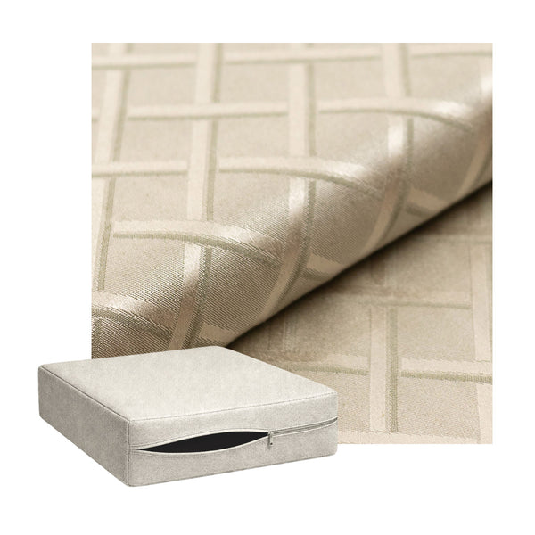 Steel Gray Lattice Custom Cushion Cover