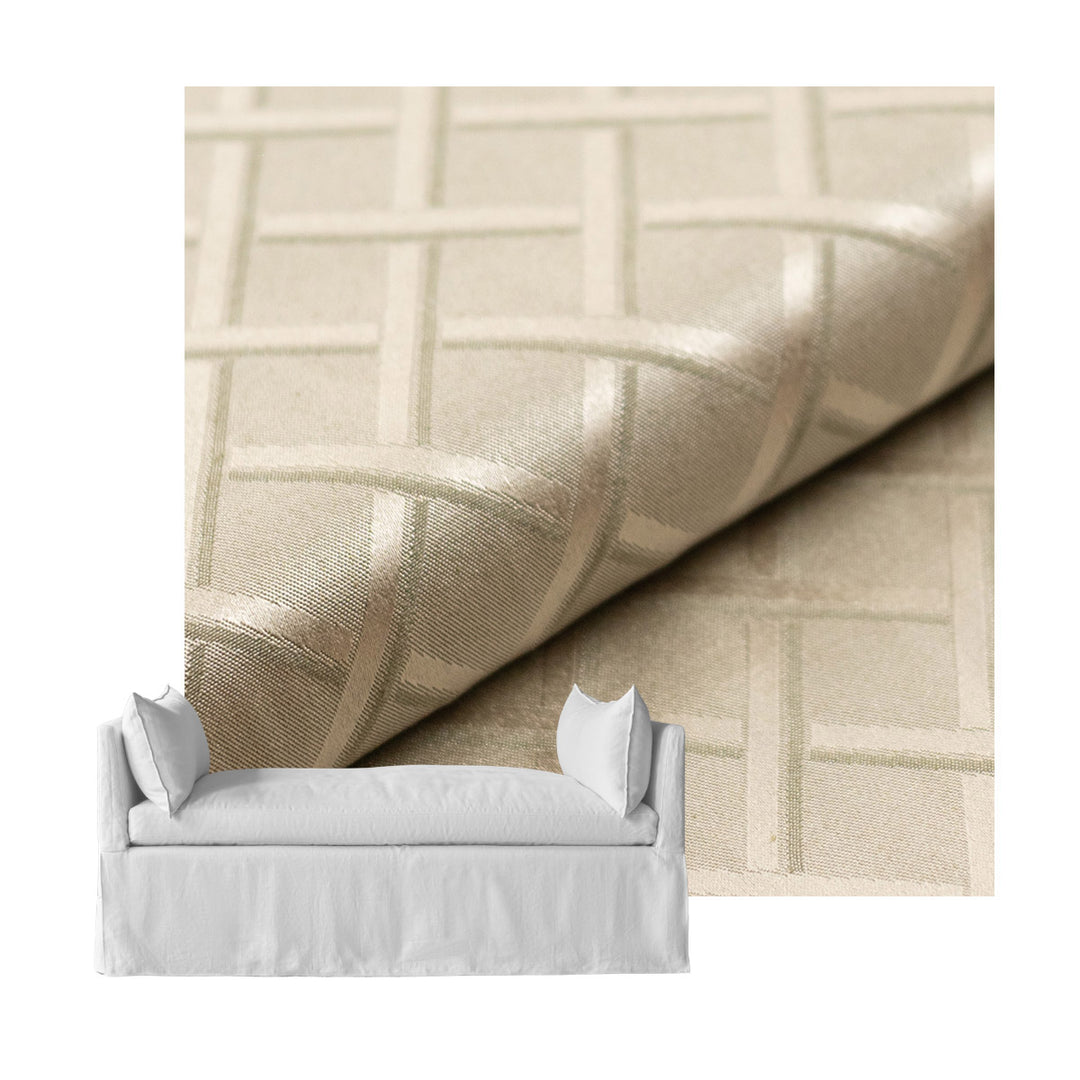 Steel Gray Lattice Custom Daybed Cover