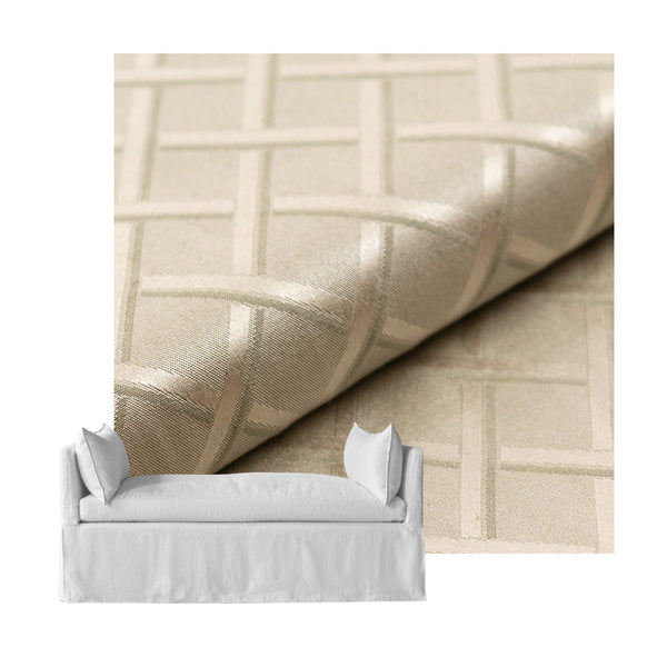 Steel Gray Lattice Custom Daybed Cover